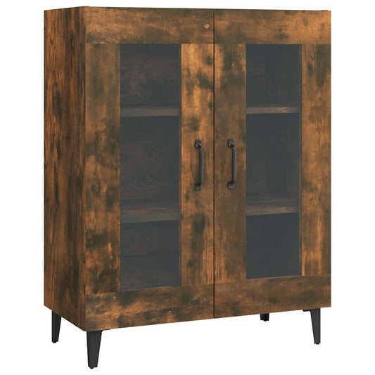 vidaXL Sideboard Smoked Oak 69,5x34x90 cm Engineered Wood