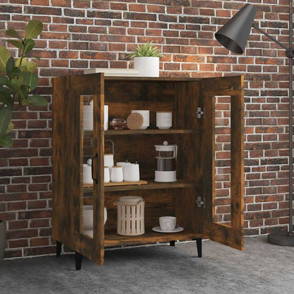 vidaXL Sideboard Smoked Oak 69.5x34x90 cm Engineered Wood