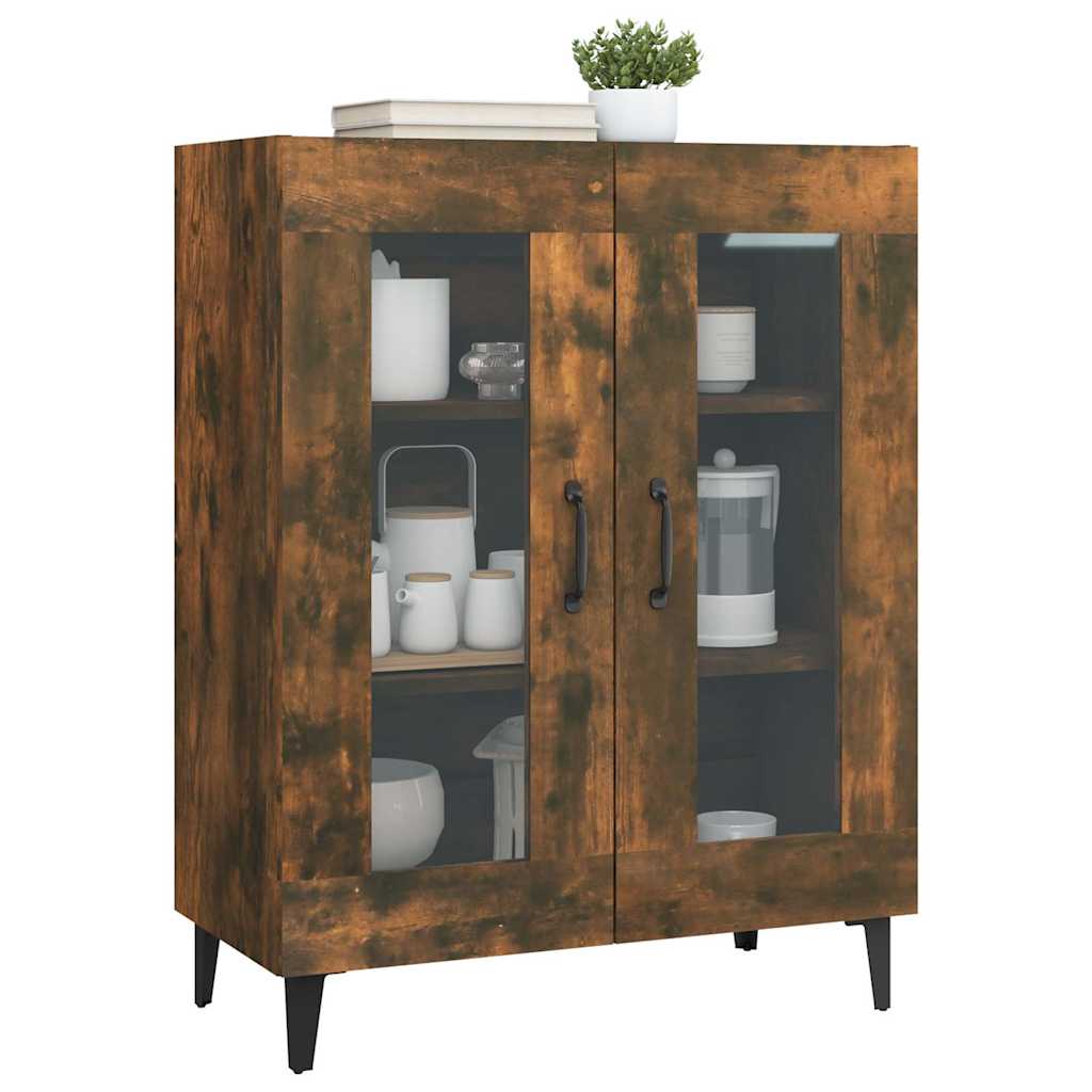 vidaXL Sideboard Smoked Oak 69,5x34x90 cm Engineered Wood