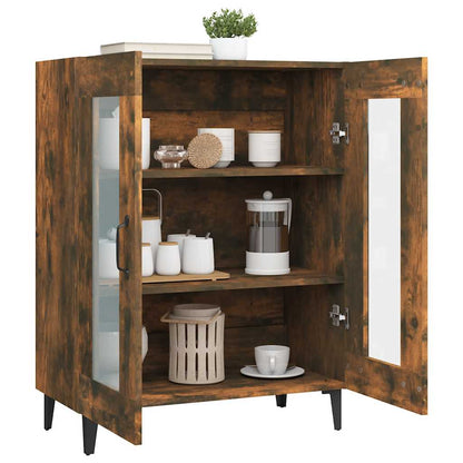 vidaXL Sideboard Smoked Oak 69.5x34x90 cm Engineered Wood