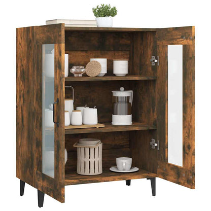 vidaXL Sideboard Smoked Oak 69,5x34x90 cm Engineered Wood