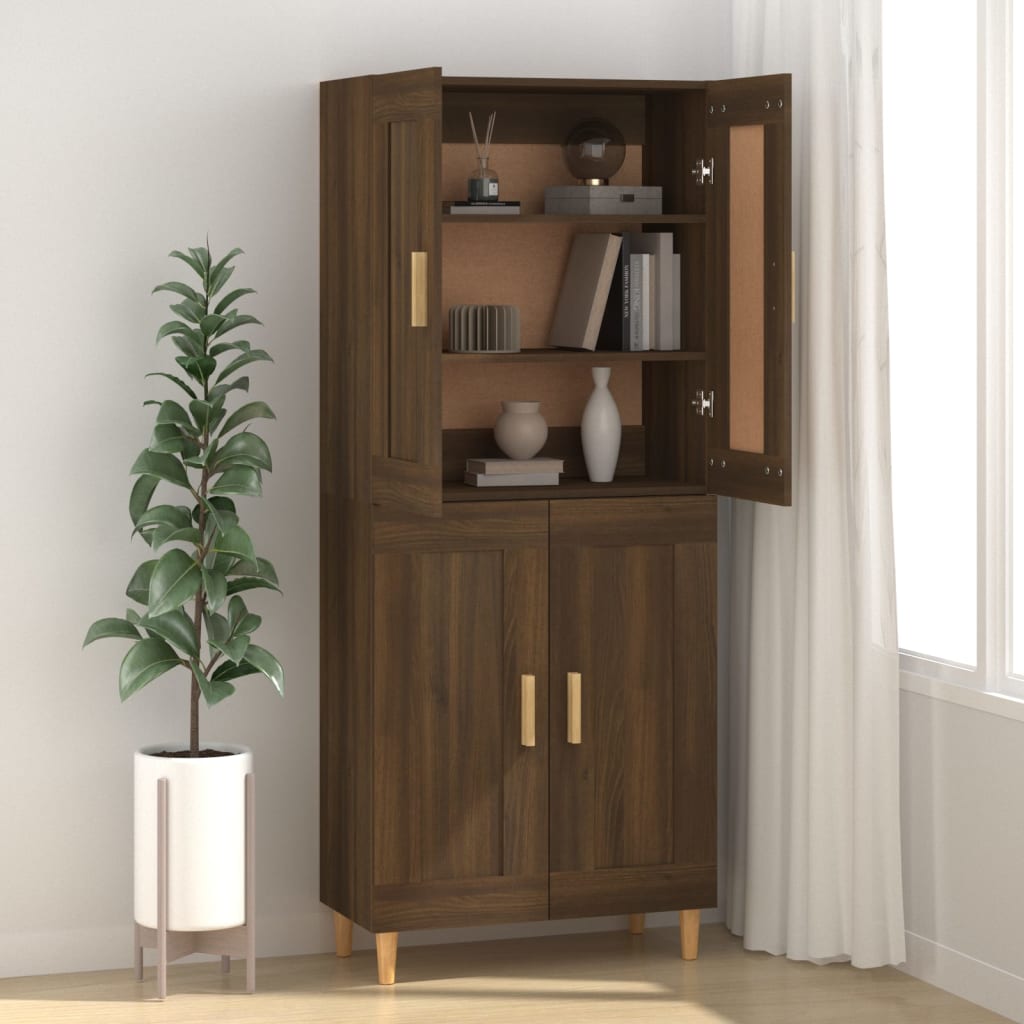 vidaXL Sideboard Brown Oak 69.5x34x90 cm Engineered Wood
