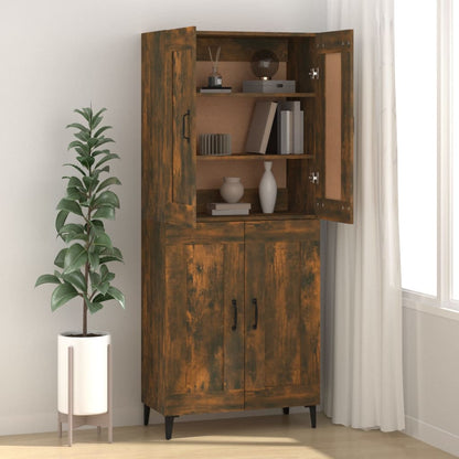 vidaXL Sideboard Smoked Oak 69.5x34x90 cm Engineered Wood
