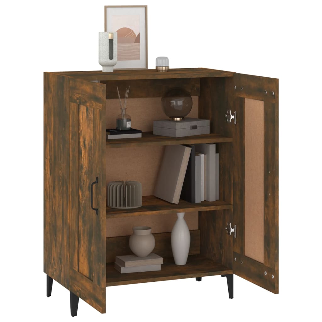 vidaXL Sideboard Smoked Oak 69.5x34x90 cm Engineered Wood