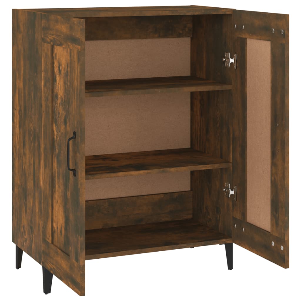 vidaXL Sideboard Smoked Oak 69.5x34x90 cm Engineered Wood