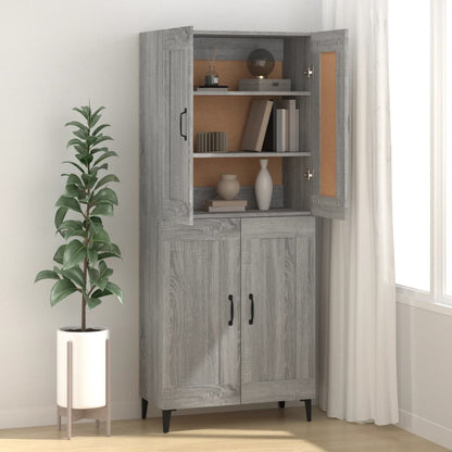 vidaXL Sideboard Grey Sonoma 69.5x34x90 cm Engineered Wood