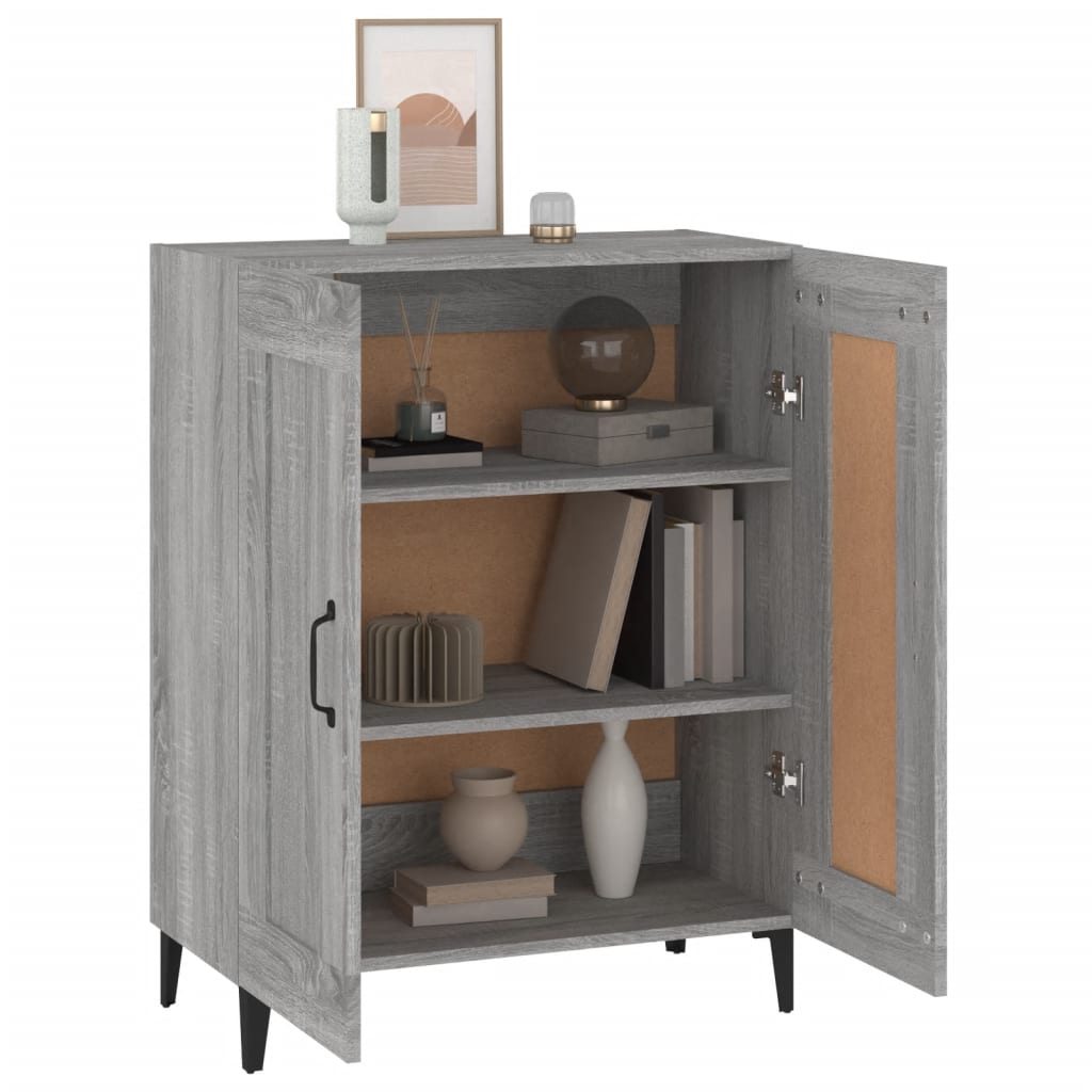 vidaXL Sideboard Grey Sonoma 69.5x34x90 cm Engineered Wood