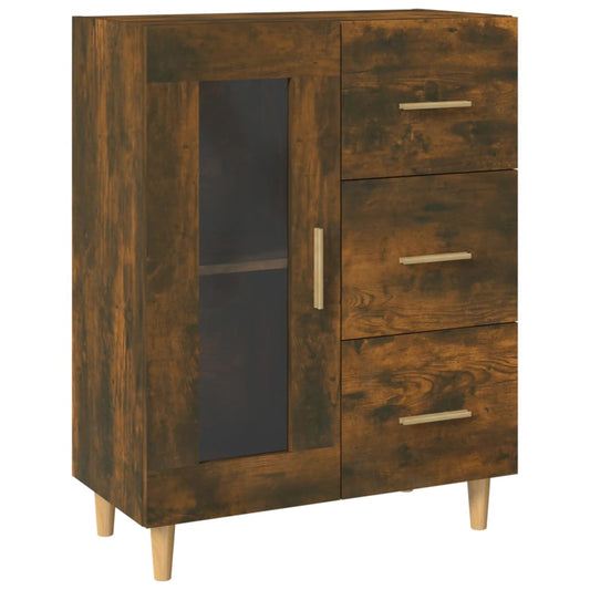 vidaXL Sideboard Smoked Oak 69,5x34x90 cm Engineered Wood