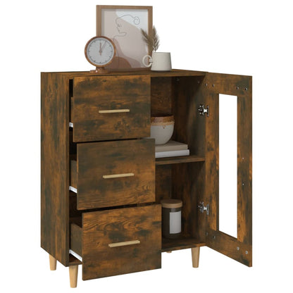 vidaXL Sideboard Smoked Oak 69,5x34x90 cm Engineered Wood