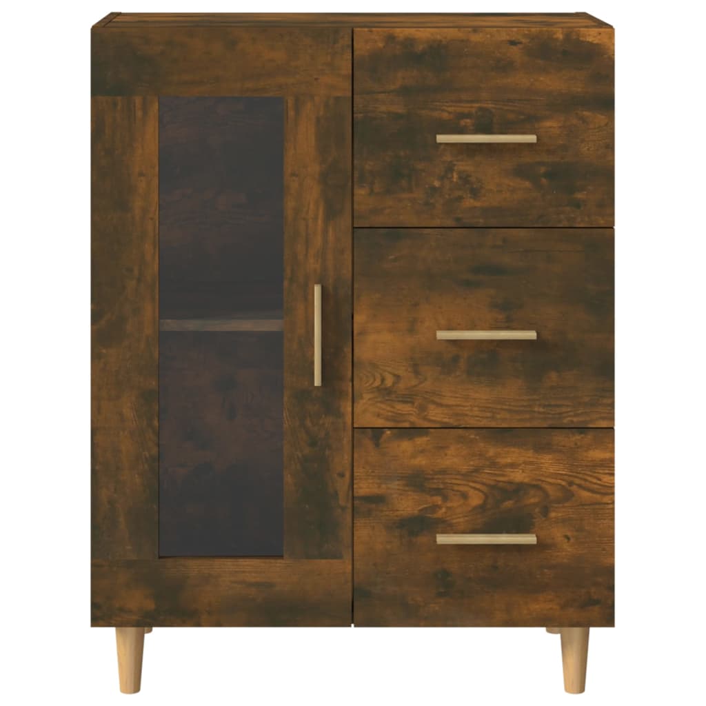 vidaXL Sideboard Smoked Oak 69,5x34x90 cm Engineered Wood