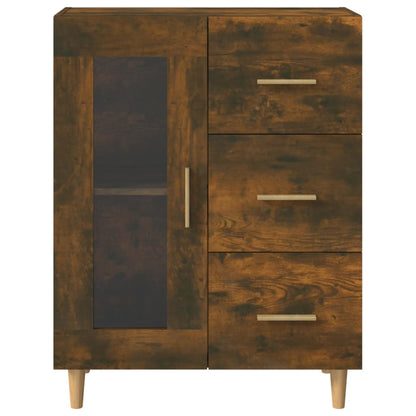 vidaXL Sideboard Smoked Oak 69,5x34x90 cm Engineered Wood