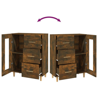 vidaXL Sideboard Smoked Oak 69,5x34x90 cm Engineered Wood
