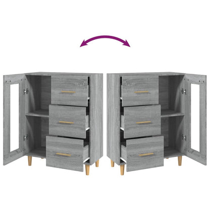 vidaXL Sideboard Grey Sonoma 69,5x34x90 cm Engineered Wood