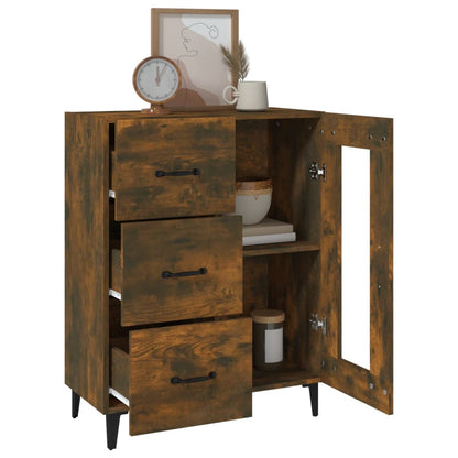 vidaXL Sideboard Smoked Oak 69.5x34x90 cm Engineered Wood