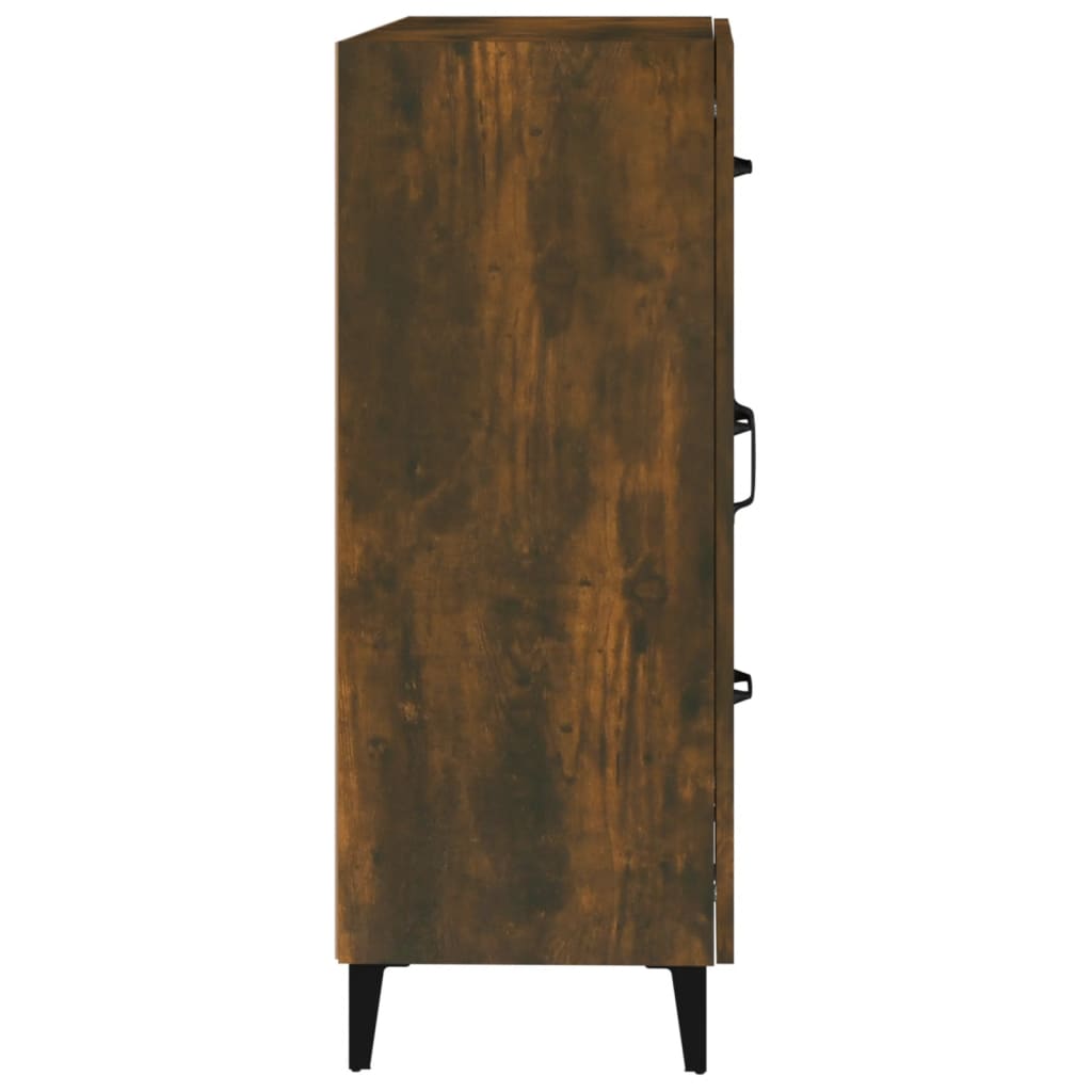 vidaXL Sideboard Smoked Oak 69.5x34x90 cm Engineered Wood