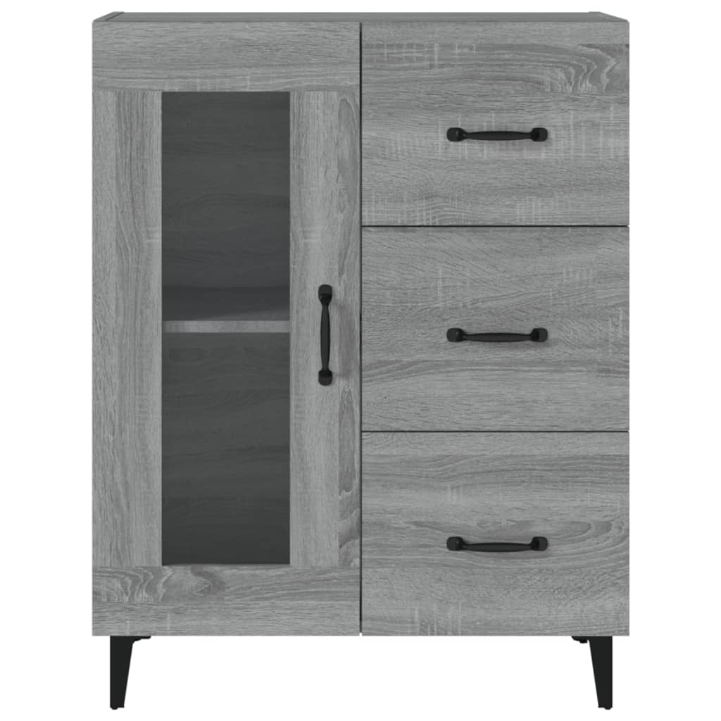 vidaXL Sideboard Grey Sonoma 69.5x34x90 cm Engineered Wood