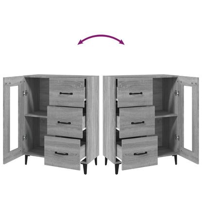 vidaXL Sideboard Grey Sonoma 69.5x34x90 cm Engineered Wood