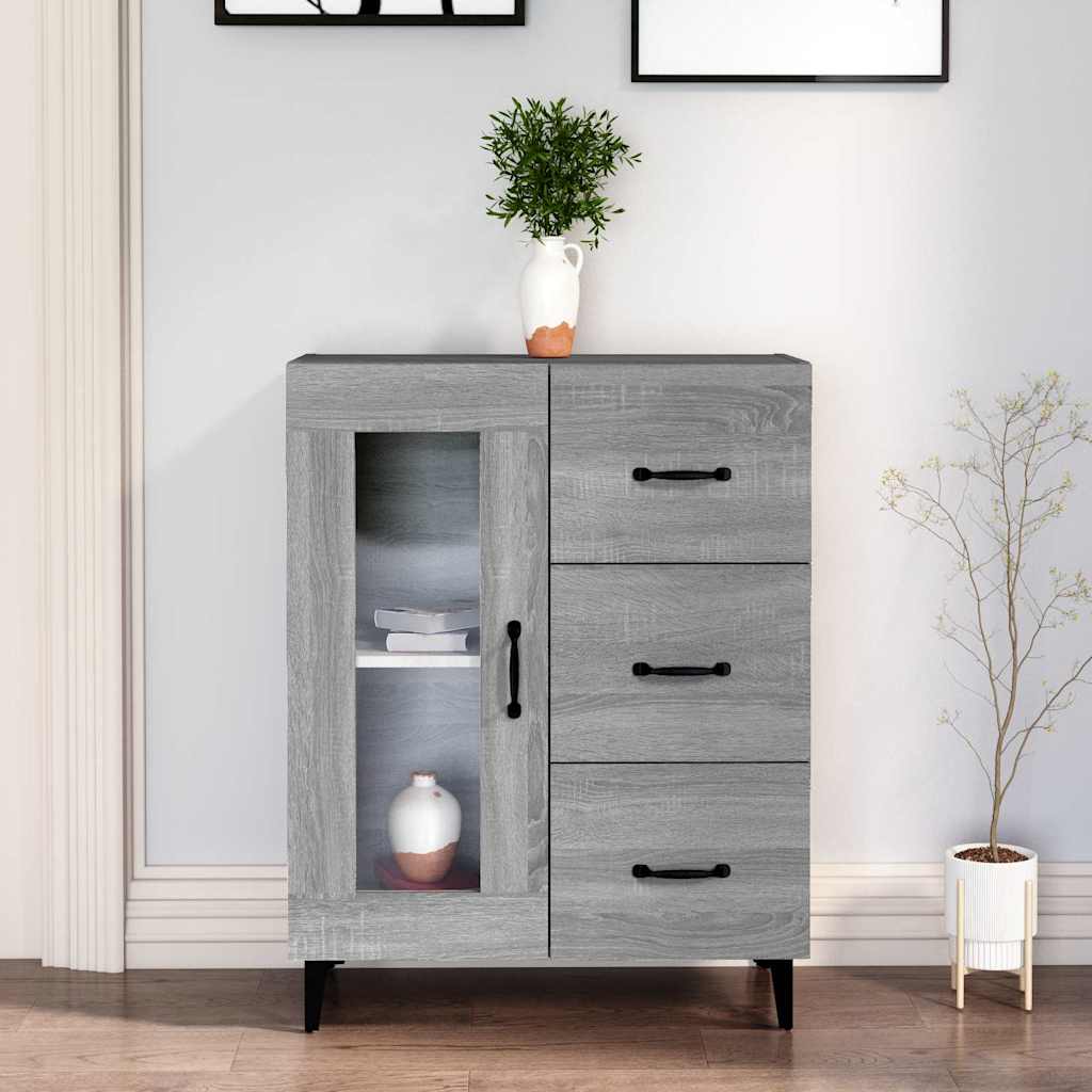 vidaXL Sideboard Grey Sonoma 69,5x34x90 cm Engineered Wood