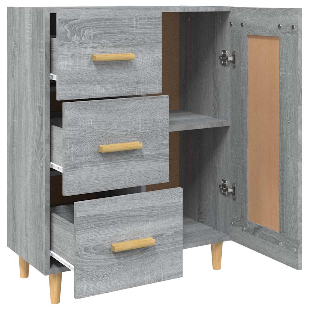 817370 vidaXL Sideboard Grey Sonoma 69,5x34x90 cm Engineered Wood