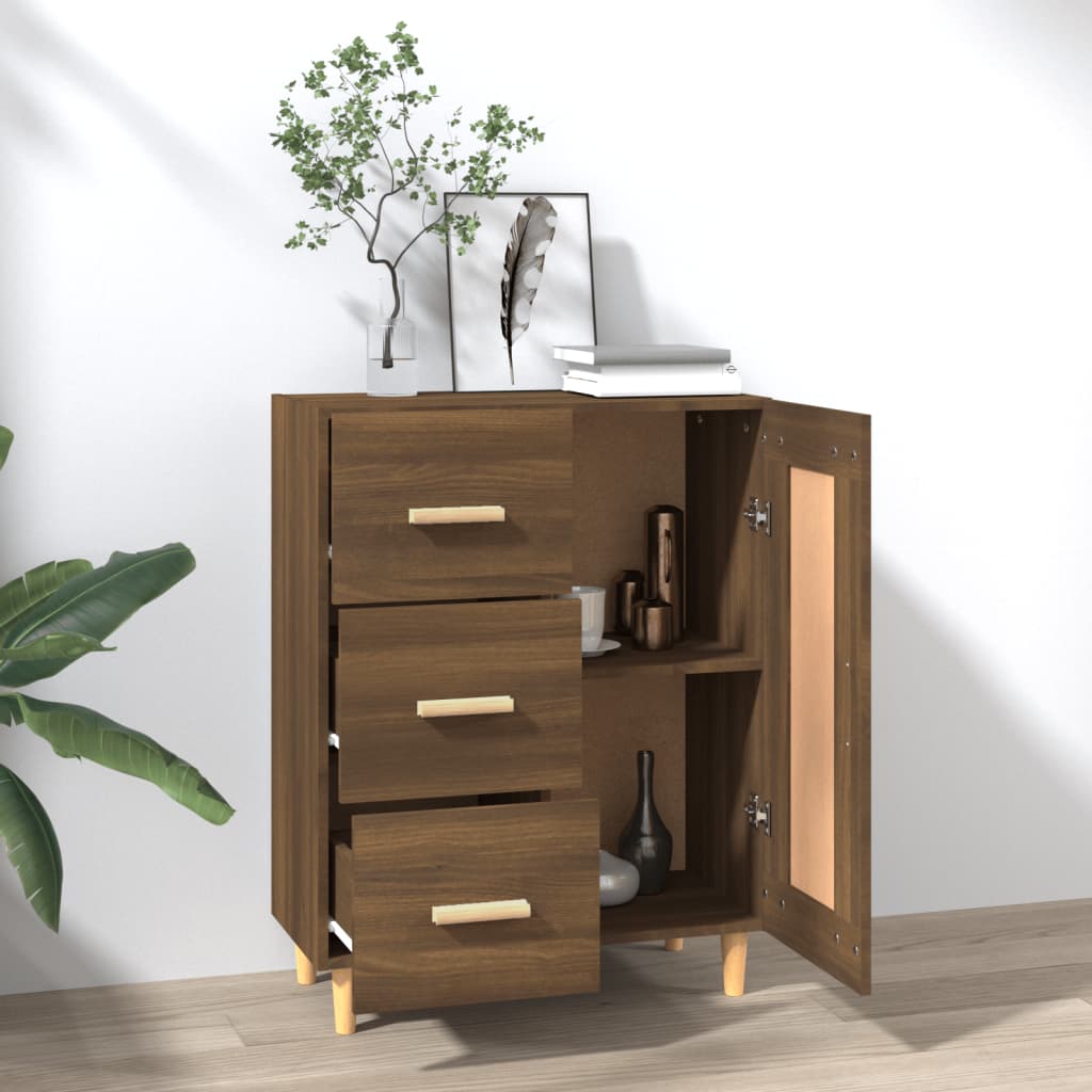 vidaXL Sideboard Brown Oak 69.5x34x90 cm Engineered Wood