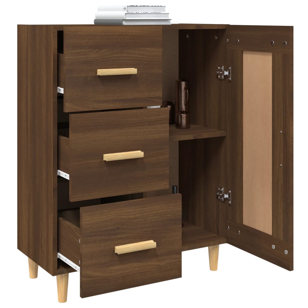 vidaXL Sideboard Brown Oak 69.5x34x90 cm Engineered Wood