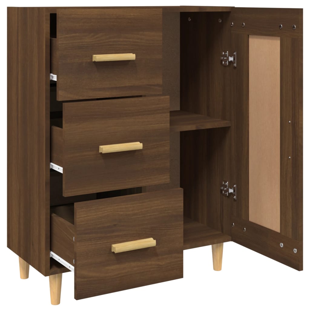 vidaXL Sideboard Brown Oak 69.5x34x90 cm Engineered Wood