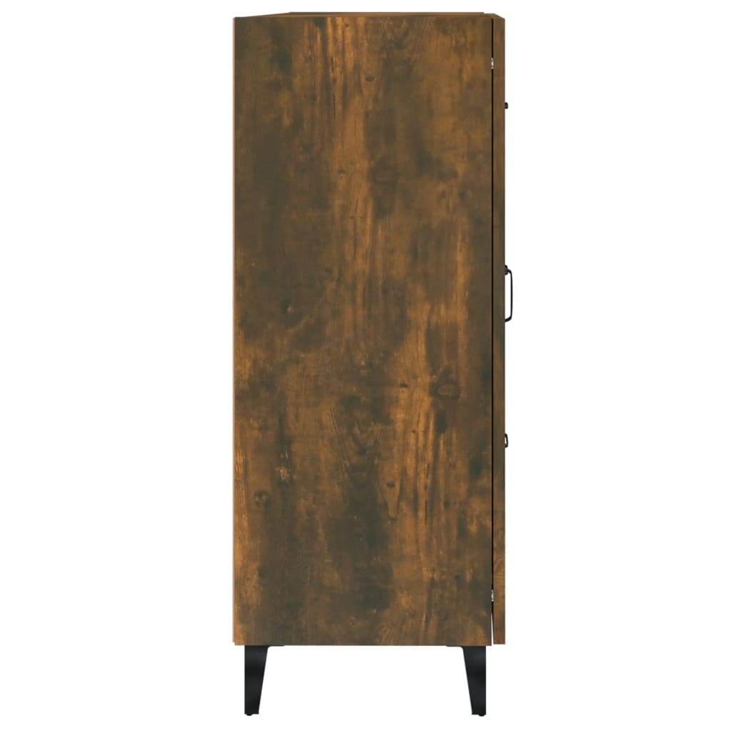 vidaXL Sideboard Smoked Oak 69.5x34x90 cm Engineered Wood