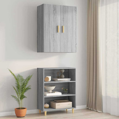 vidaXL Hanging Wall Cabinet Grey Sonoma 69,5x34x90 cm