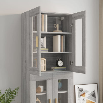 vidaXL Hanging Wall Cabinet Grey Sonoma 69.5x34x90 cm