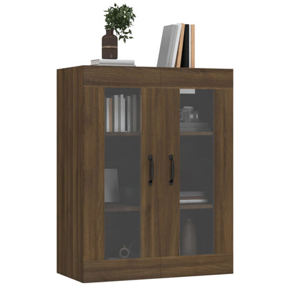 vidaXL Hanging Wall Cabinet Brown Oak 69.5x34x90 cm
