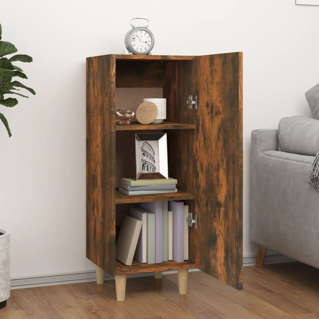 vidaXL Sideboard Smoked Oak 34.5x34x90 cm Engineered Wood