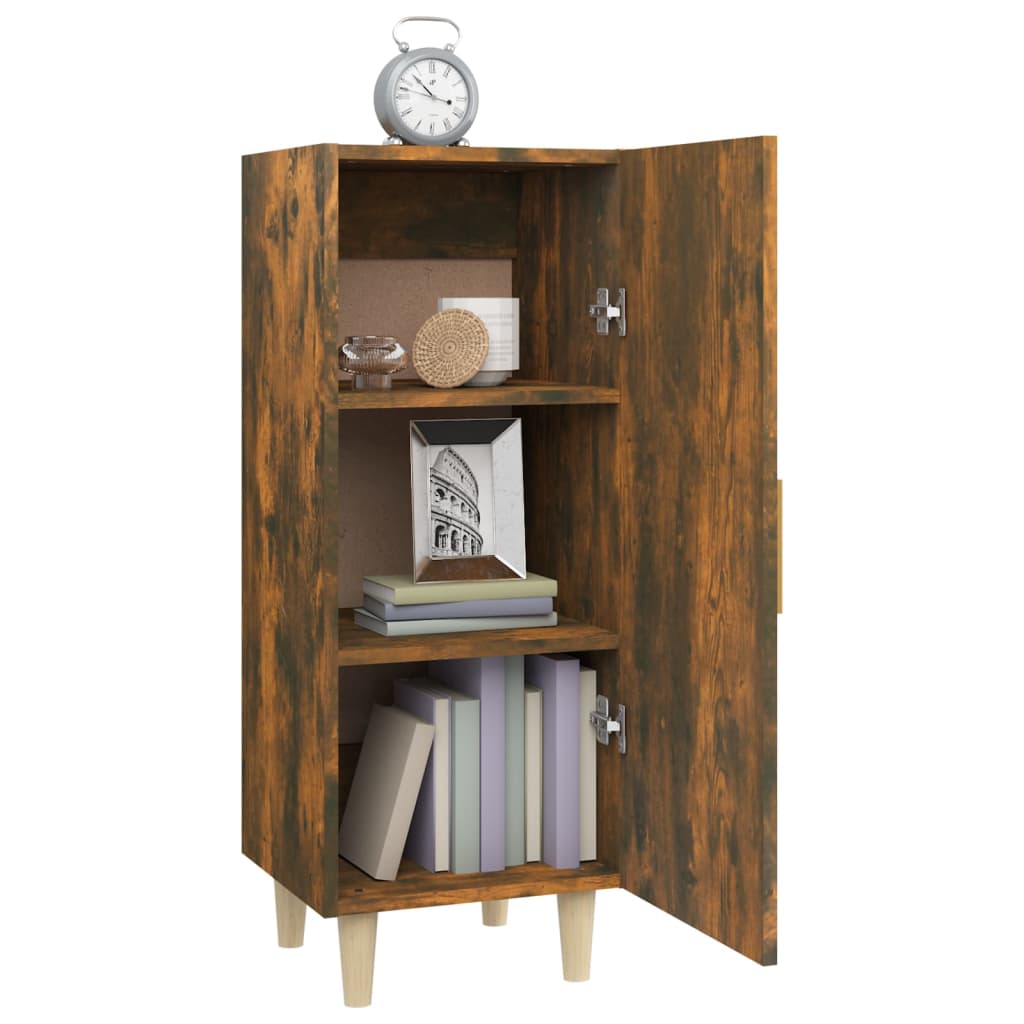 vidaXL Sideboard Smoked Oak 34.5x34x90 cm Engineered Wood