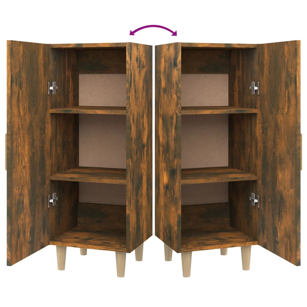vidaXL Sideboard Smoked Oak 34.5x34x90 cm Engineered Wood