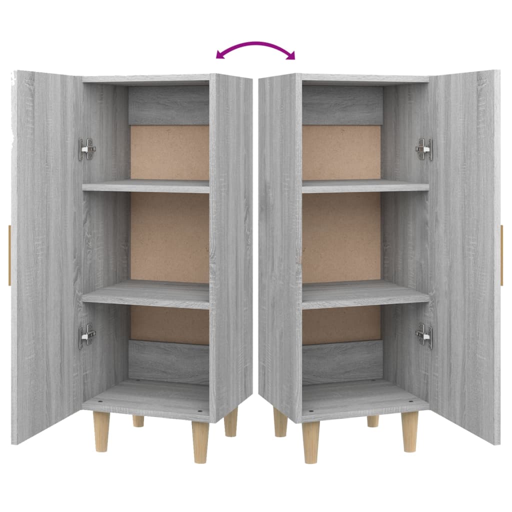 vidaXL Sideboard Grey Sonoma 34.5x34x90 cm Engineered Wood
