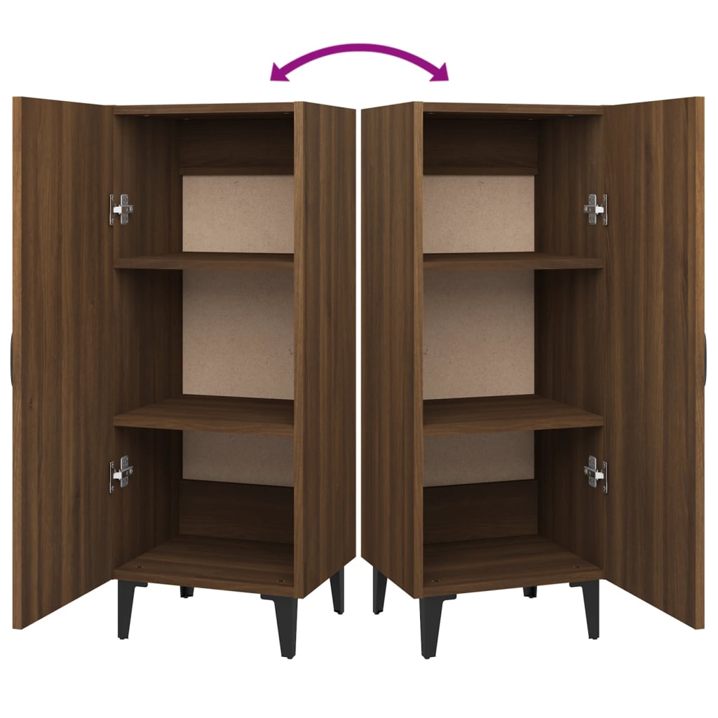 vidaXL Sideboard Brown Oak 34.5x34x90 cm Engineered Wood