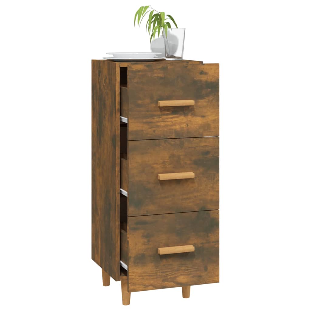 vidaXL Sideboard Smoked Oak 34.5x34x90 cm Engineered Wood