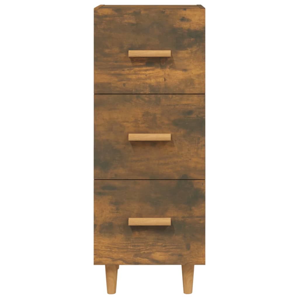 vidaXL Sideboard Smoked Oak 34.5x34x90 cm Engineered Wood