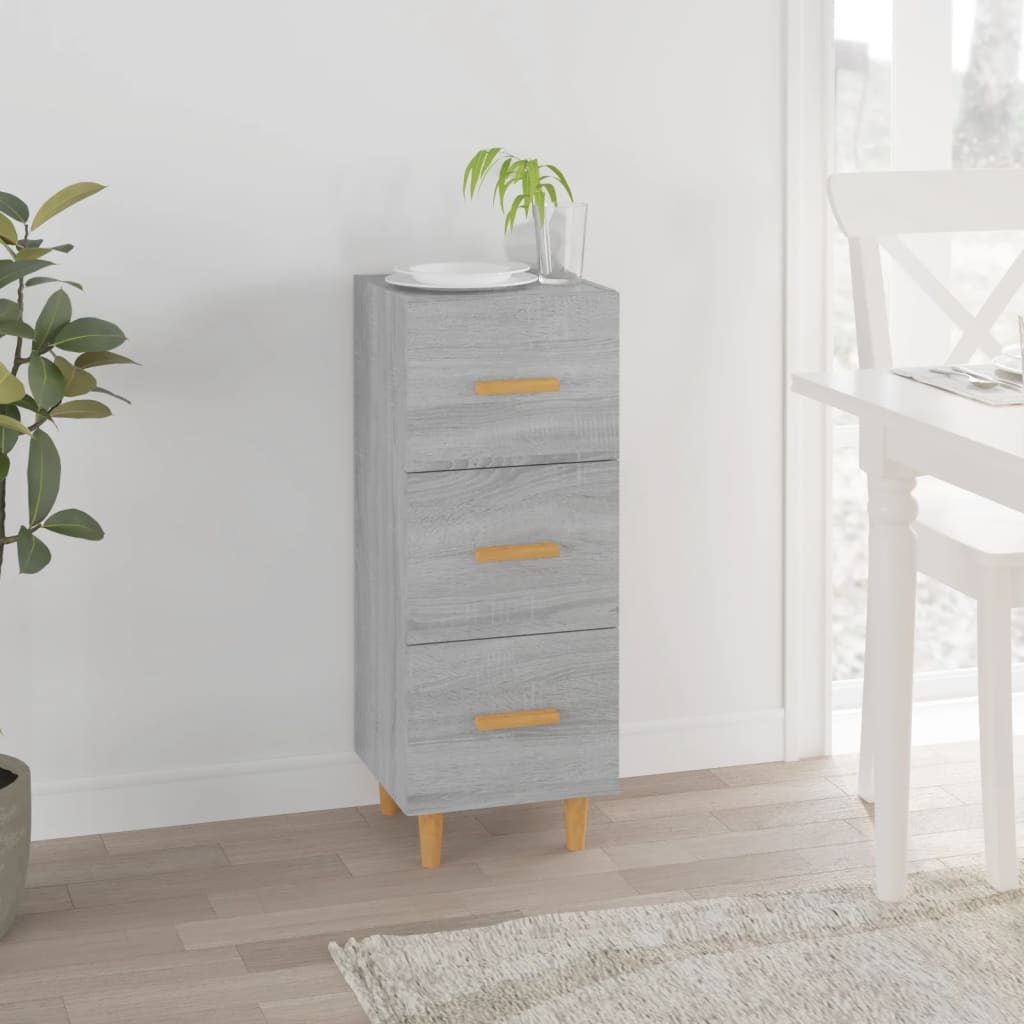 vidaXL Sideboard Grey Sonoma 34.5x34x90 cm Engineered Wood