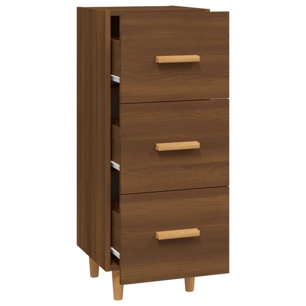 vidaXL Sideboard Brown Oak 34.5x34x90 cm Engineered Wood