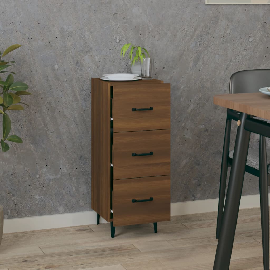 vidaXL Sideboard Brown oak 34.5x34x90 cm Engineered Wood