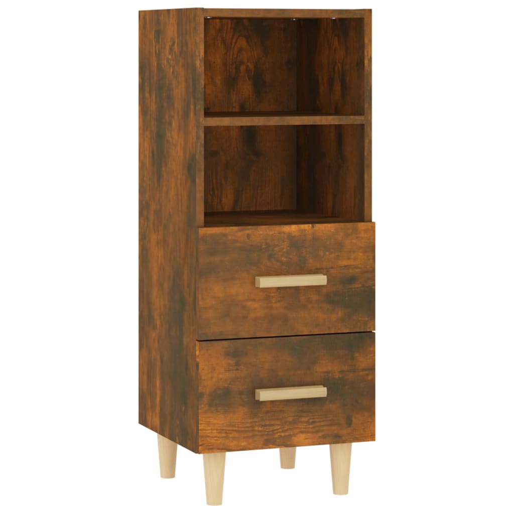 vidaXL Sideboard Smoked Oak 34.5x34x90 cm Engineered Wood