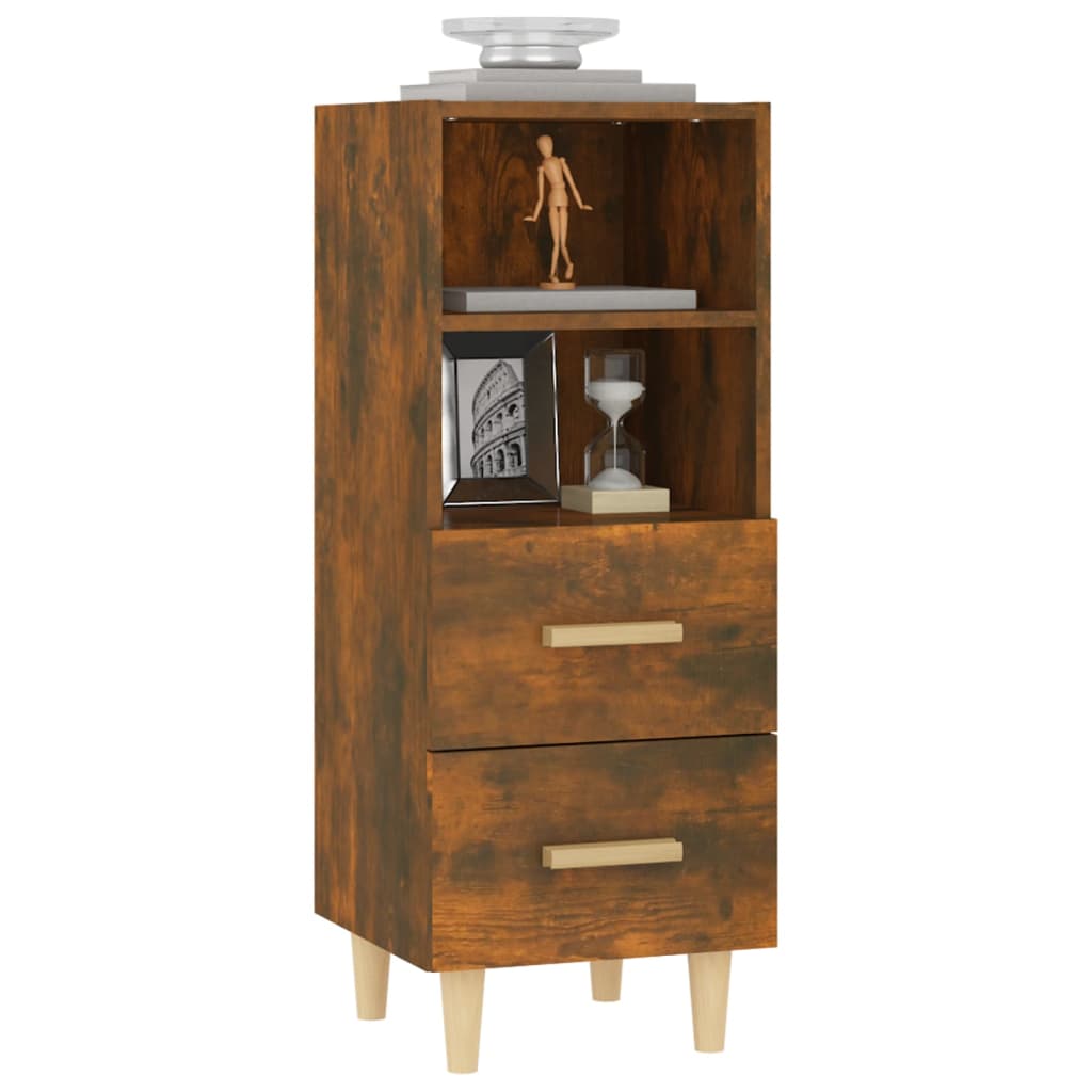 vidaXL Sideboard Smoked Oak 34.5x34x90 cm Engineered Wood
