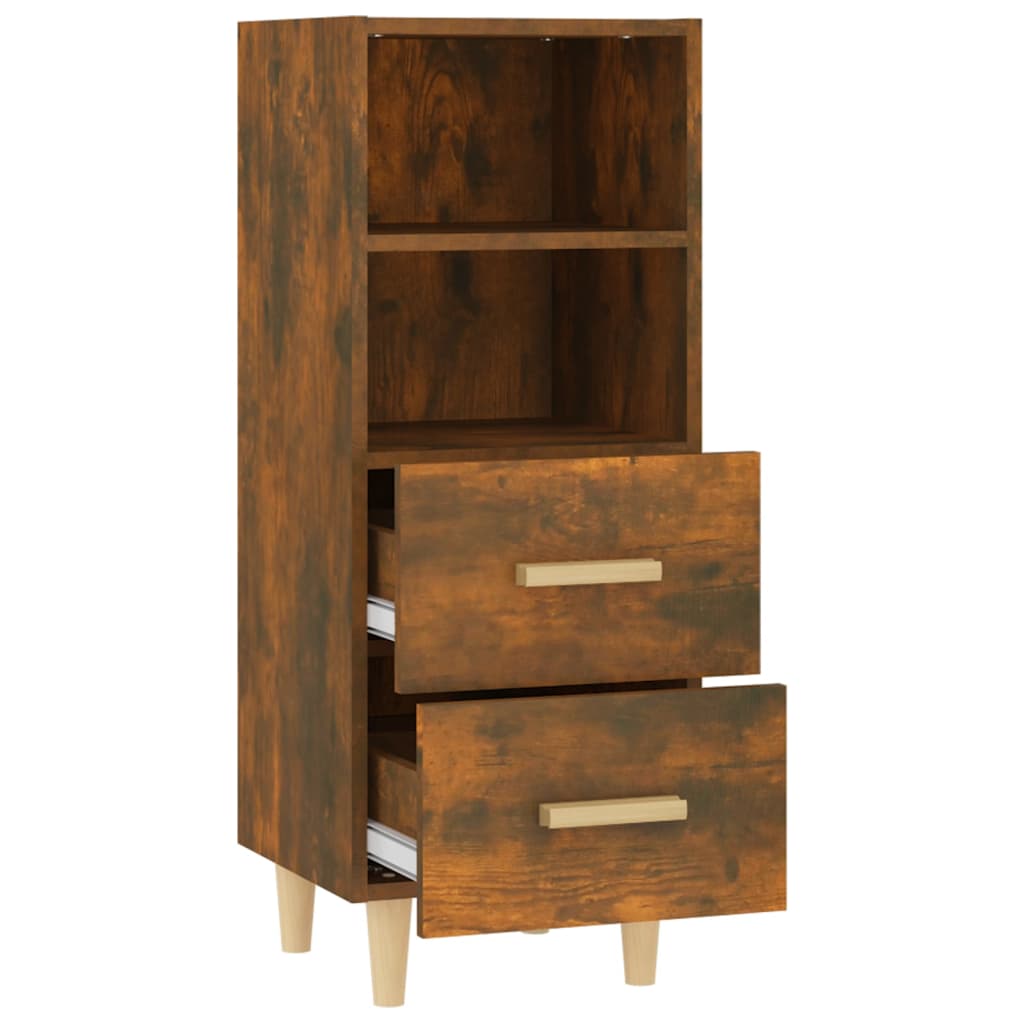 vidaXL Sideboard Smoked Oak 34.5x34x90 cm Engineered Wood