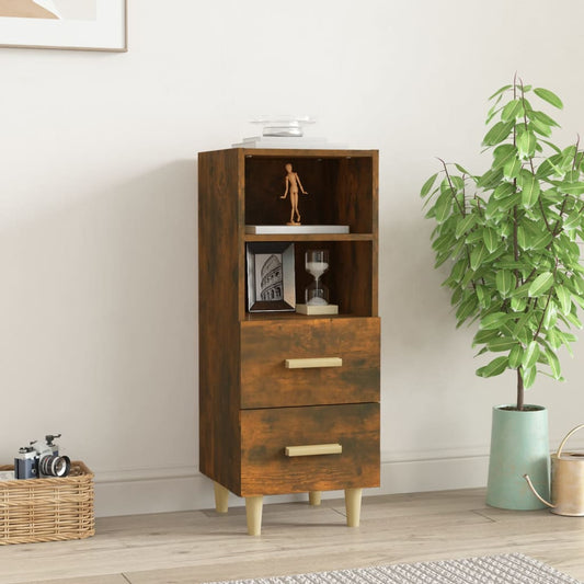 vidaXL Sideboard Smoked Oak 34.5x34x90 cm Engineered Wood