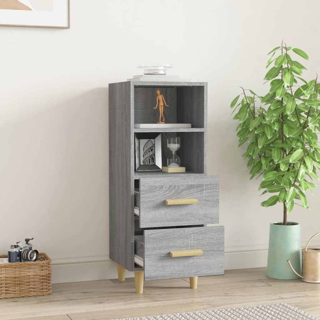 vidaXL Sideboard Grey Sonoma 34.5x34x90 cm Engineered Wood