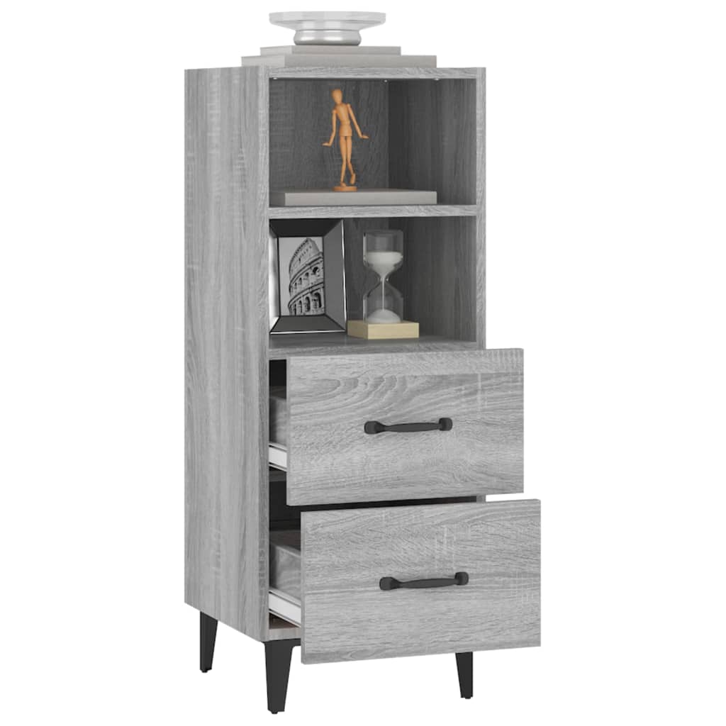vidaXL Sideboard Grey Sonoma 34.5x34x90 cm Engineered Wood