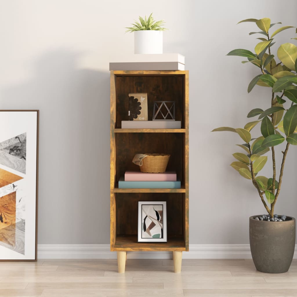 vidaXL Sideboard Smoked Oak 34.5x32.5x90 cm Engineered Wood