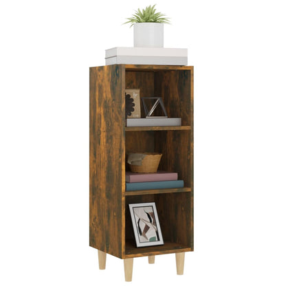 vidaXL Sideboard Smoked Oak 34.5x32.5x90 cm Engineered Wood