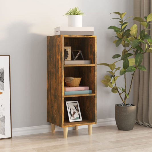 vidaXL Sideboard Smoked Oak 34.5x32.5x90 cm Engineered Wood