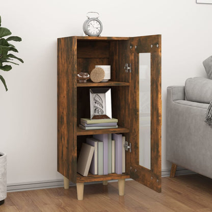 vidaXL Sideboard Smoked Oak 34.5x34x90 cm Engineered Wood
